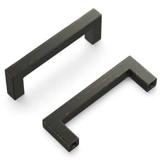Hickory Solid Core Kitchen Cabinet Pulls, Luxury Handles, 3 Inch Hole Center