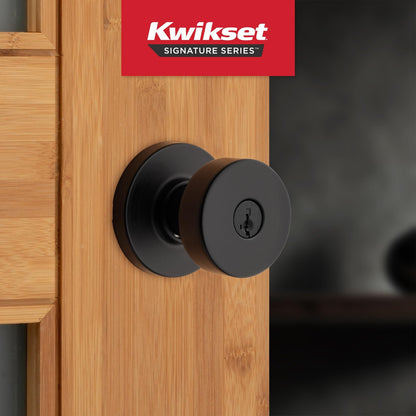 Kwikset 97300-935 Pismo Privacy Door Knob with lock Matte Black