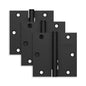 Schlage S3P1010F-RP-622 3.5" Door Hinge w/Square Corner - Matte Black (3-Pack)