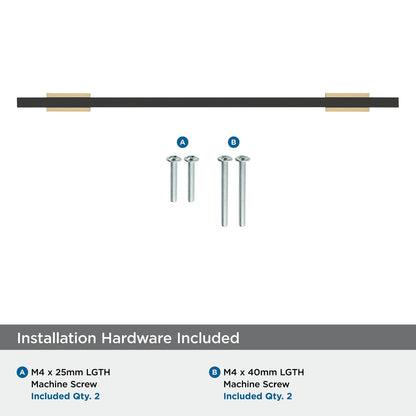 Amerock BP778192BBZMB Urbanite 7-9/16" C2C Golden/Matte Black Cabinet Pull - view 5