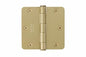 Emtek 910233 Steel Hinges (Pair) SD 1/4" Radius Corner 3.5"x3.5" Polished Brass