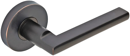 INOX RA243L472-10B RA Round Door Lever, 2-3/4-Inch Backset, Oil Rubbed Bronze