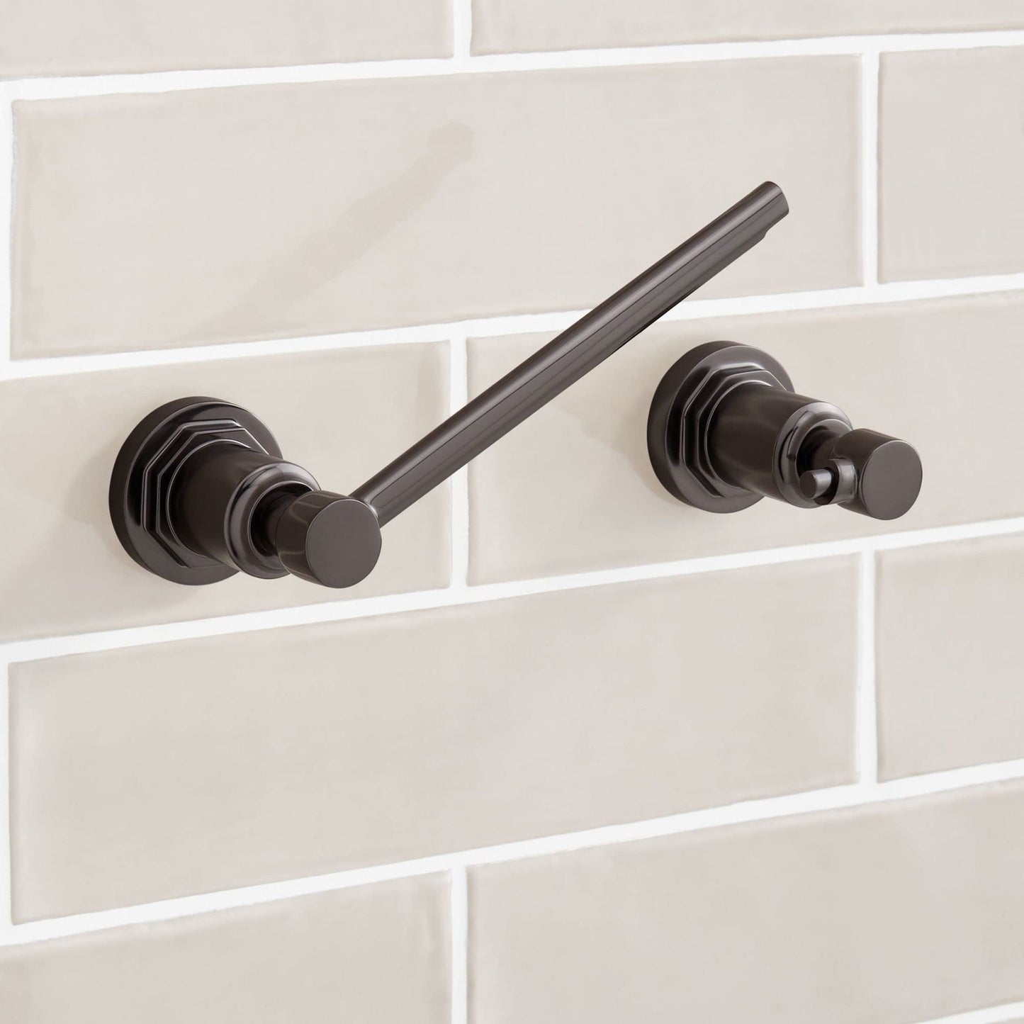 Signature Hardware 476969 Greyfield Wall Mounted Pivoting Toilet Paper Holder