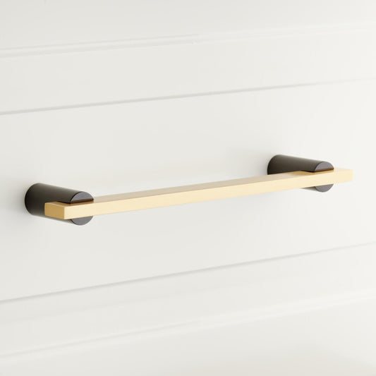 Signature Hardware 453334 6" Masella Solid Brass Cabinet Pull-Black Nickel Brass