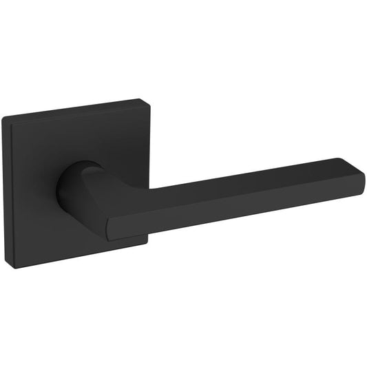 Baldwin Estate 5162190PASS Passage Door Lever Set with Square Rose Satin Black