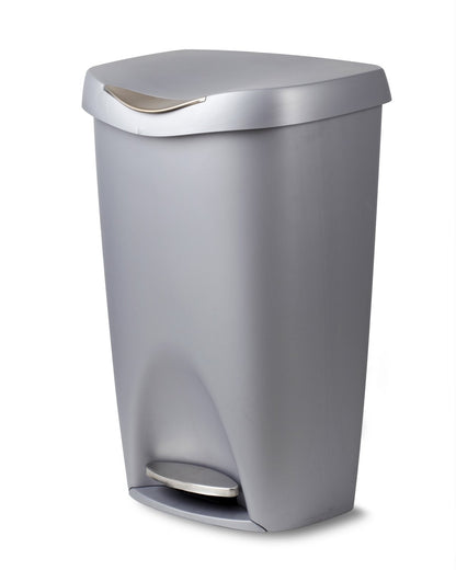 Umbra Brim 084200-410 13 Gal Trash Can Stainless Steel Foot Pedal Silver/Nickel