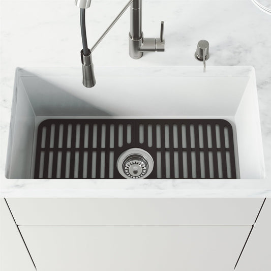 Vigo VGSG2512MB 25x13" Silicone Kitchen Sink Grid Single Basin Matte Black - view 2
