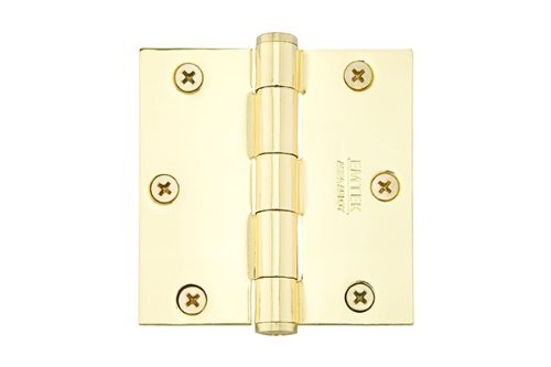 Emtek 910134 Steel Hinges (Pair) SD - Square Corners 3 1/2" x 3 1/2" Satin Brass