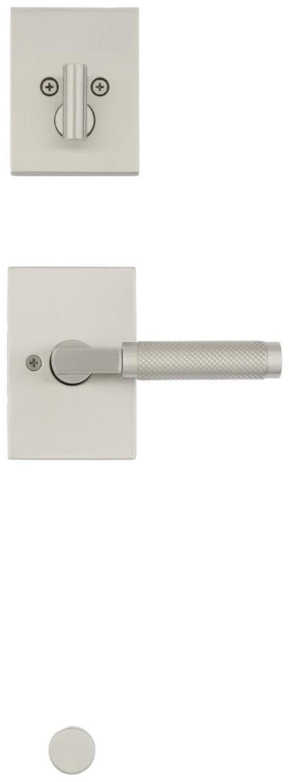 Kwikset 971PVLRCT Prava Lever Keyed Entry Set Rectangle Rose-Satin Brass