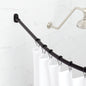 Signature Hardware 466761 60" Curved Brass Shower Rod - Matte Black
