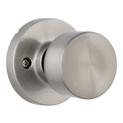Miseno MLK4080 Tuscora Shaker Passage Door Knob Set with Round Rose Satin Nickel