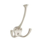Signature Hardware - Triple Brass Coat Hook - Brushed Nickel