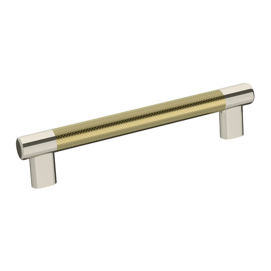 Amerock Cabinet Pull Polished Nickel/Golden Champagne 6-5/16 inch 160 mm Esquire
