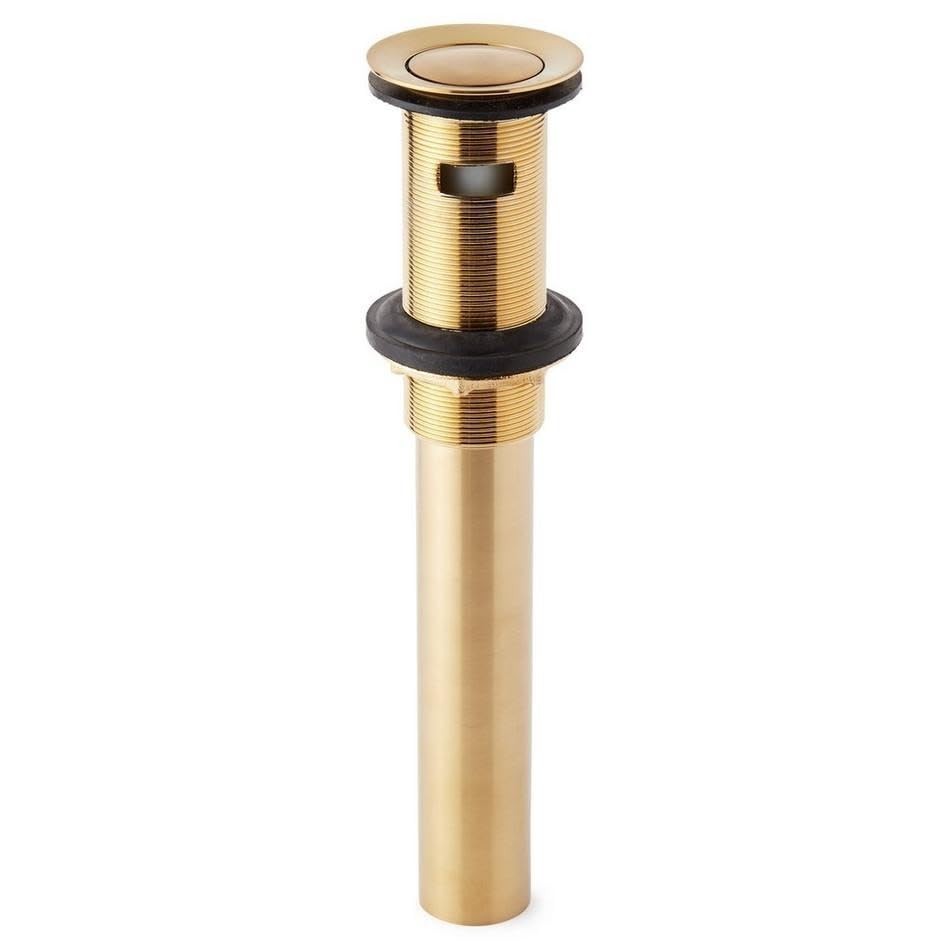 Signature Hardware 940815 Extended Press1-1/2" PopUp Drain Overflow Brushed Gold