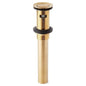Signature Hardware 940815 Extended Press1-1/2" PopUp Drain Overflow Brushed Gold