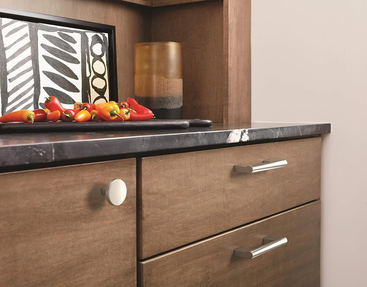 Amerock BP36912G10 Versa Cabinet Pull Satin Nickel 3-3/4" C2C