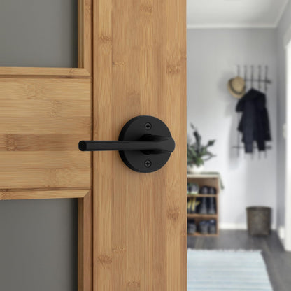 Kwikset 720LSLRDT-514 Lisbon Interior Passage Door Lever Reversible Matte Black