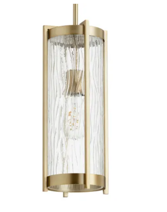 Quorum International 809-80 - 15" Tall Mini Pendant - Aged Brass
