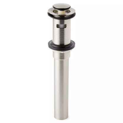 Signature Hardware Extended Press Type Pop-Up Bathroom Drain - Overflow Hole-BN