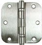 Emtek 94033 3.5"x3.5" Ball Bearing 5/8" Rd Cr Mortise Hinge Pair Satin Nickel