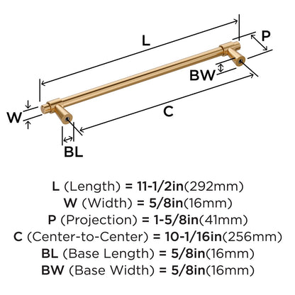Amerock BP36902CZ Destine 10-1/16" C2C Champagne Bronze Cabinet Pull