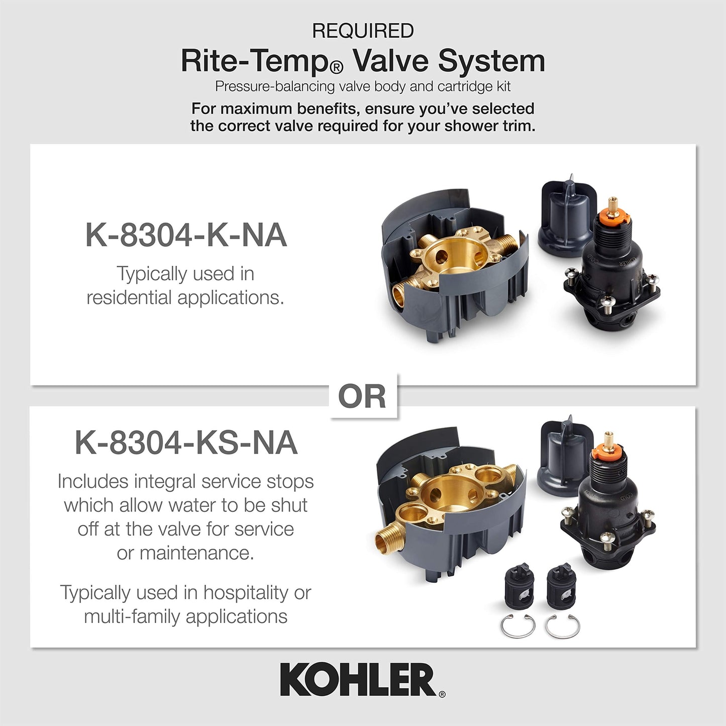 Kohler K-TS24617-4-BN Tempered Shower Trim Set, Vibrant Brushed Nickel
