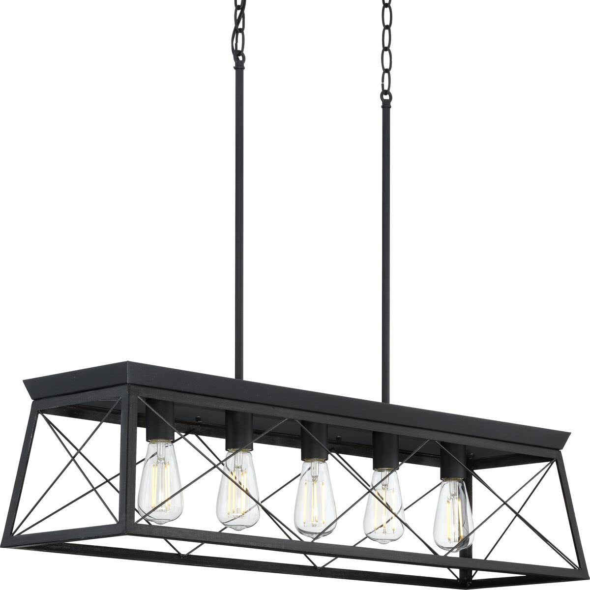Progress Lighting P400048-031 Briarwood Chandeliers, Ceruse Black