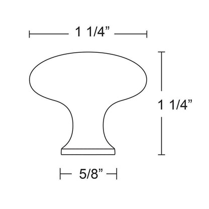 Emtek Providence Knob - 86014US3NL - (Dimension 1 1/4") - Unlacquered Brass