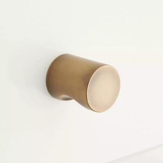 Signature Hardware SH551075AB Orvin Brass Whistle Cabinet Knob - Antique Brass