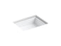KOHLER 2882-0 Verticyl Rectangular Undermount Bathroom Sink, 19 3/4", White