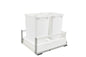 Rev-A-Shelf - TWCSC-21DM-2 - Double 35 Qt. White Pull-Out Bottom Mount Waste