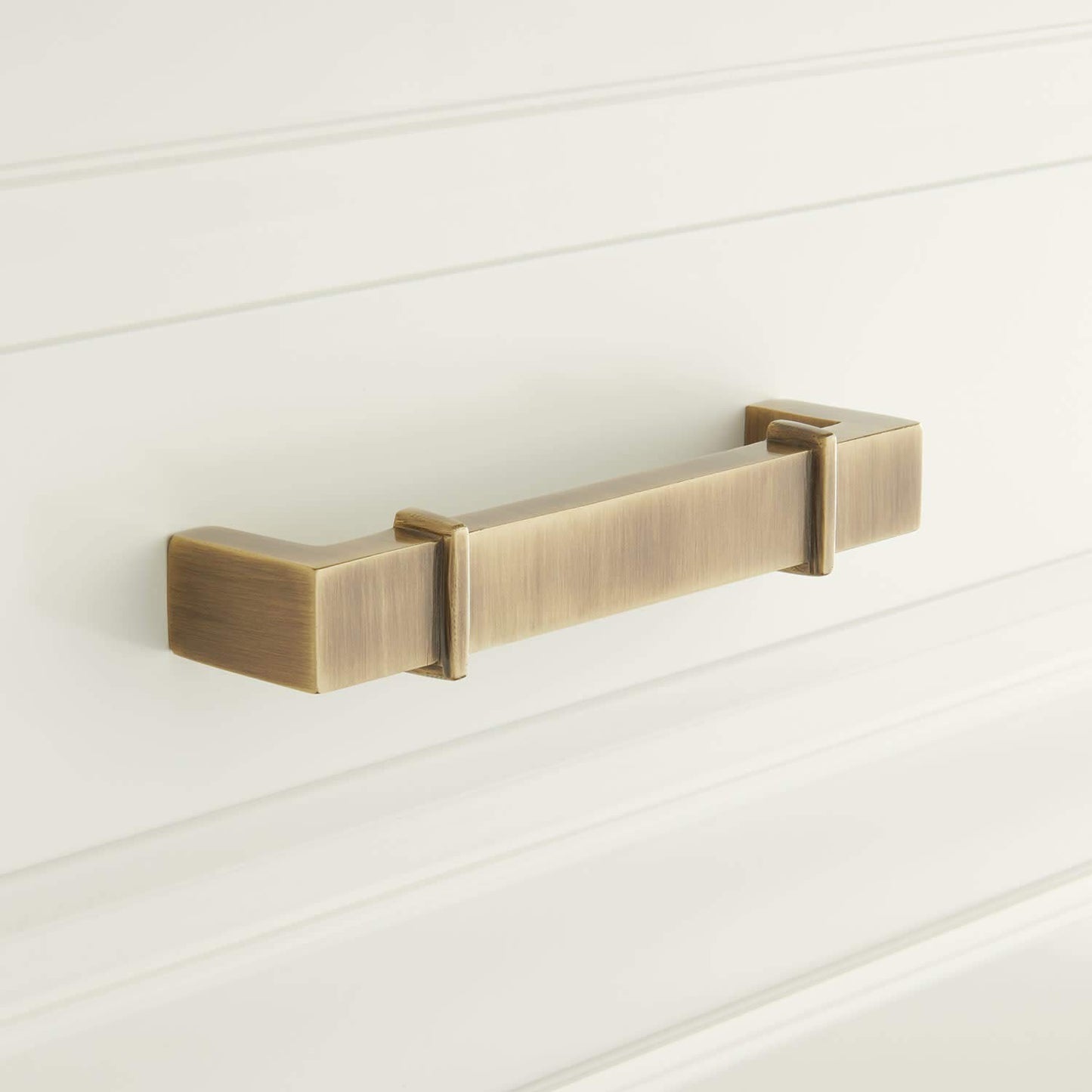 Signature Hardware MNG-304-6-AB Marta 6" C2C Handle Cabinet Pull Antique Brass