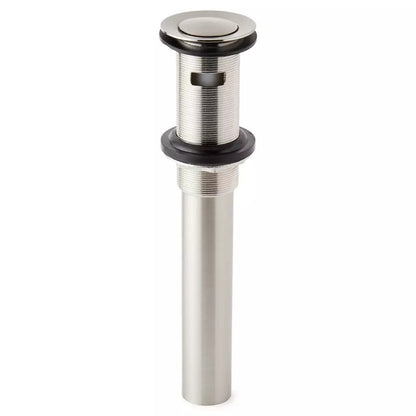 Signature Hardware Extended Press Type Pop-Up Bathroom Drain - Overflow Hole-BN