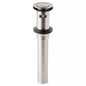 Signature Hardware Extended Press Type Pop-Up Bathroom Drain - Overflow Hole-BN
