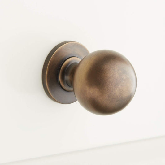 Signature Hardware 444215 Rodino 1-1/4" Round Cabinet Knob - Antique Brass