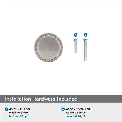 Amerock BP36603G10 Oberon Cabinet Knob Satin Nickel 1-3/8" Diameter