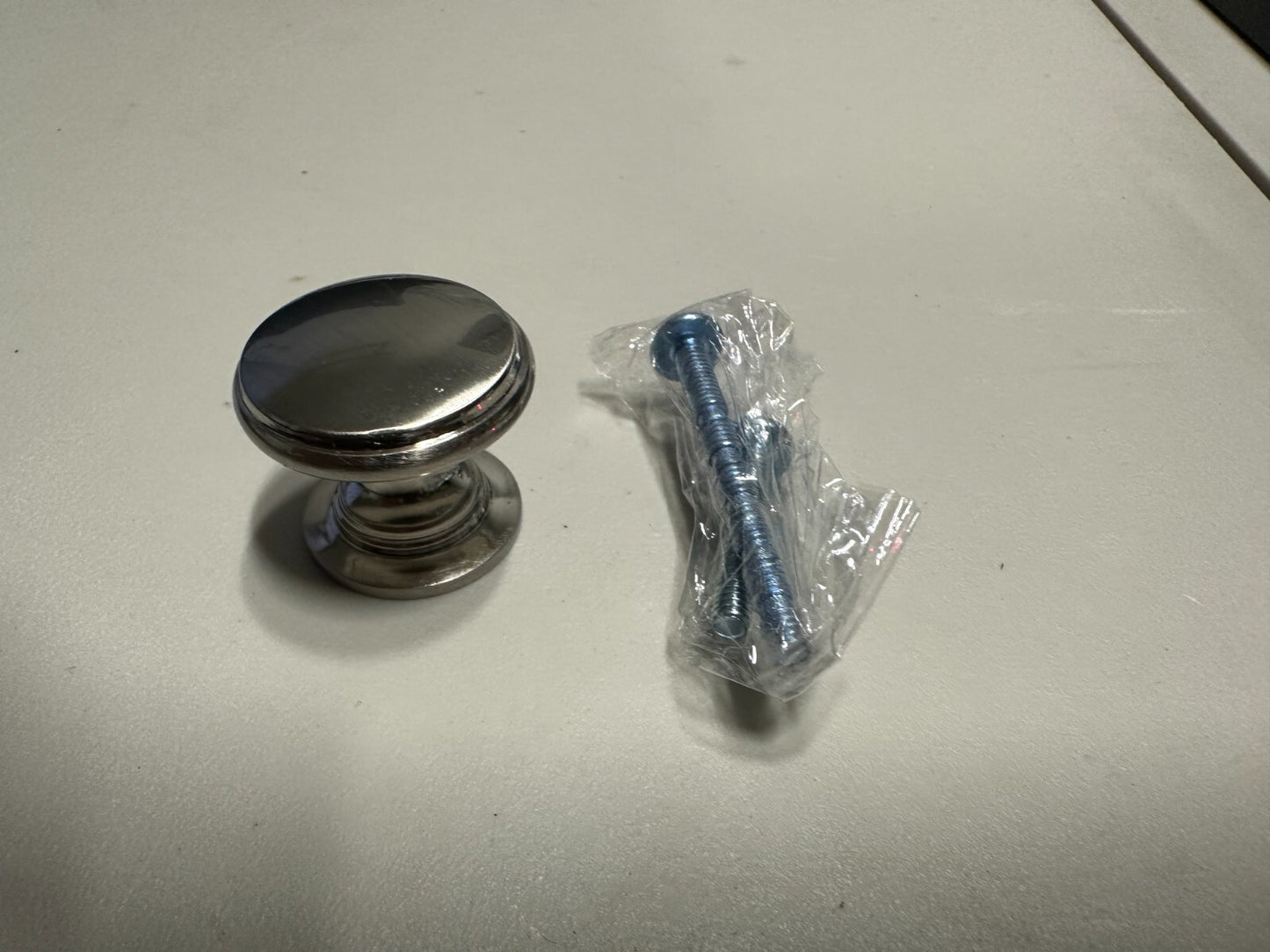 Pack of 10 Mushroom Knobs - Metal - Silver