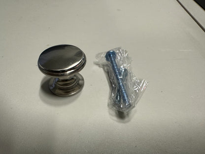 Pack of 10 Mushroom Knobs - Metal - Silver