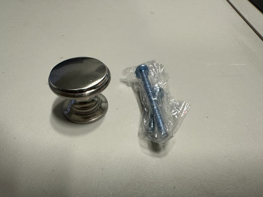 Pack of 10 Mushroom Knobs - Metal - Silver