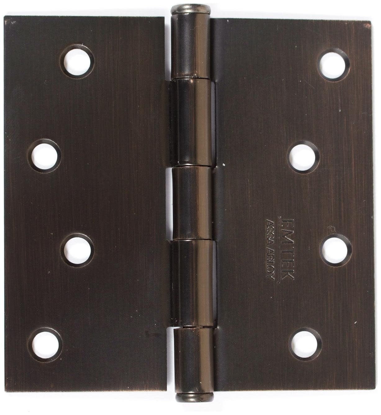 Emtek 9101410B 4x4" Square Corner Plain Bearing Mortise Hinge-Pair ORB