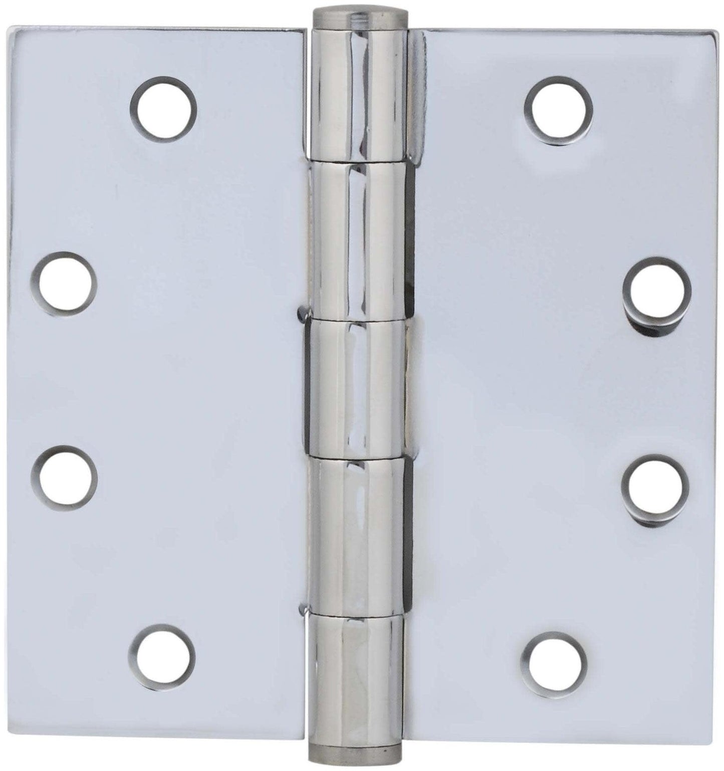 Emtek 92015 4.5x4.5" Square Corner Bearing Mortise Hinge - Pair, Polished Chrome