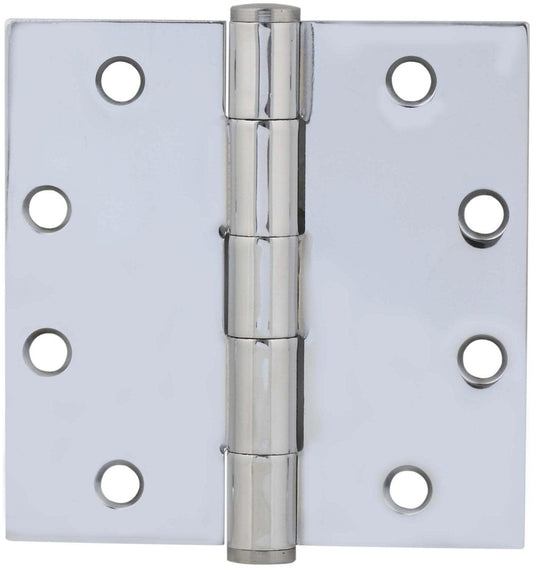 Emtek 92015 4.5x4.5" Square Corner Bearing Mortise Hinge - Pair, Polished Chrome