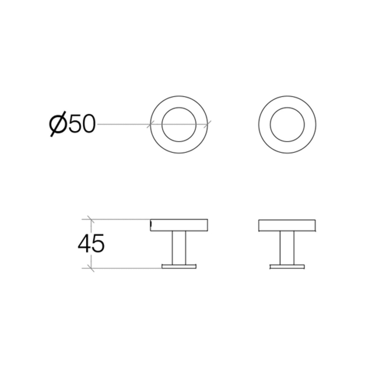 WS Bath Lineabeta 5507.29 Duemila Single Robe Hook Set - Chrome