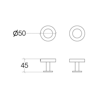 WS Bath Lineabeta 5507.29 Duemila Single Robe Hook Set - Chrome