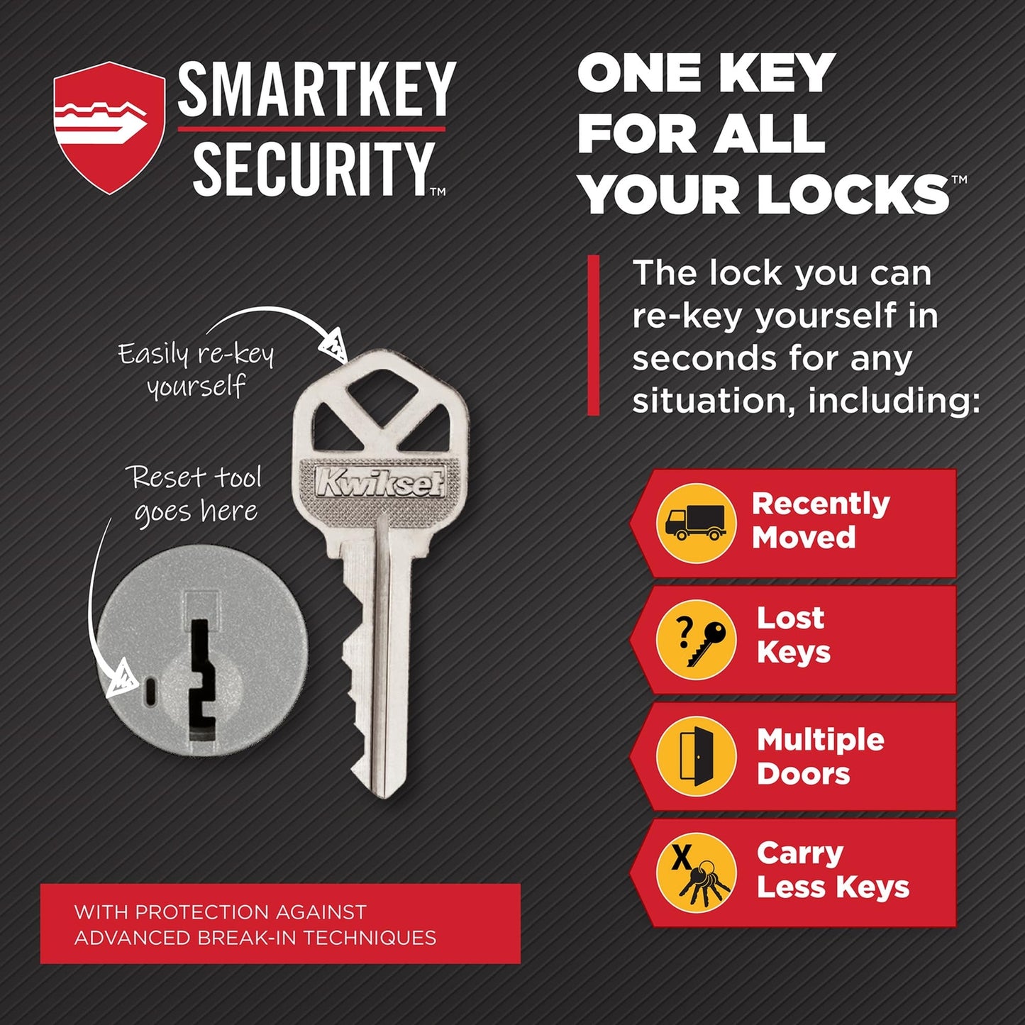 Kwikset Tylo Entry Door Knob, Keyed Handle Exterior Doorknob, Satin Chrome,