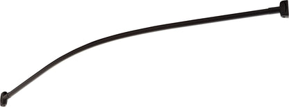 Signature Hardware 466759 60" Curved Solid Brass Shower Rod - Brushed Nickel