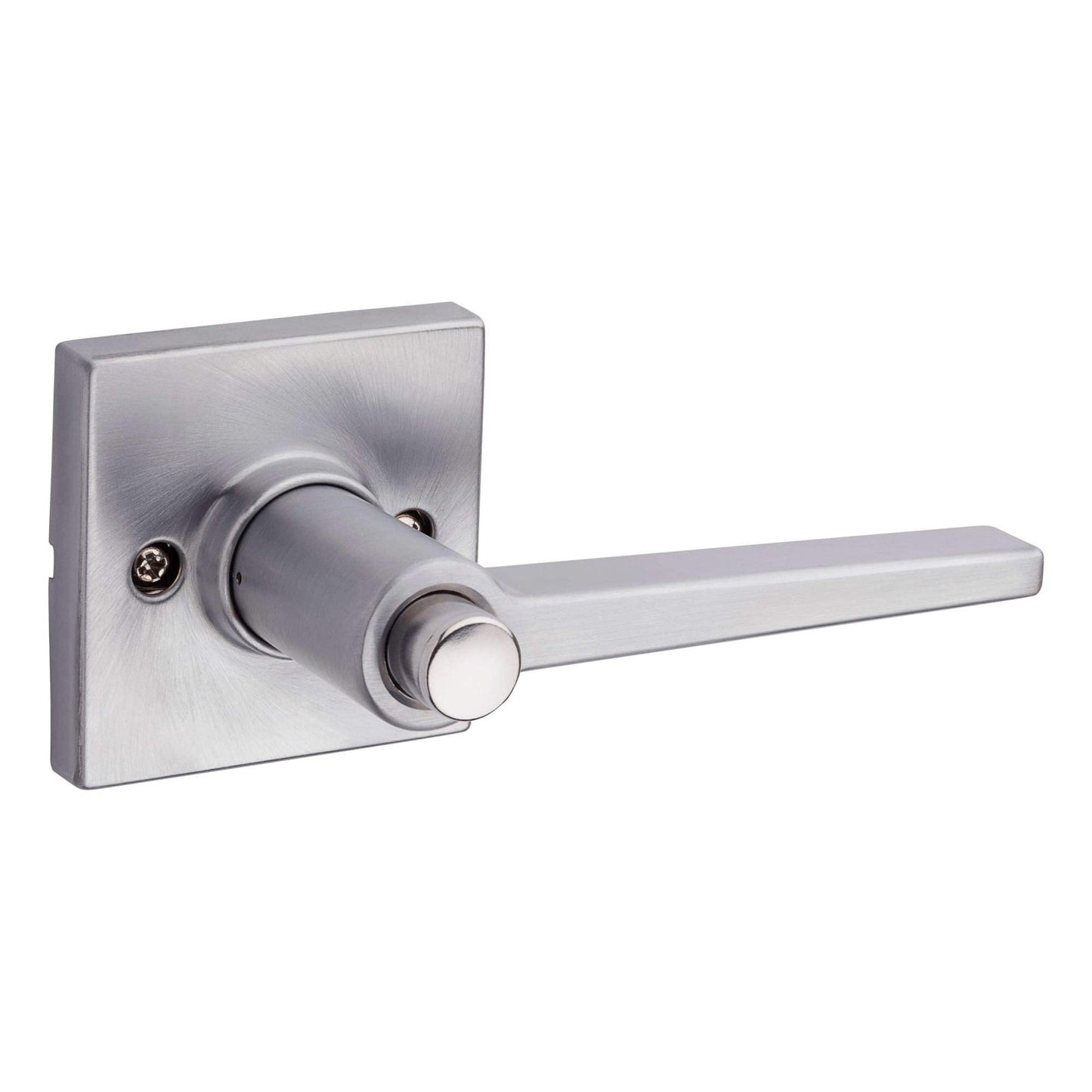 Kwikset Safe Lock Daylon Lever Square Rose Privacy Lock Satin Nickel