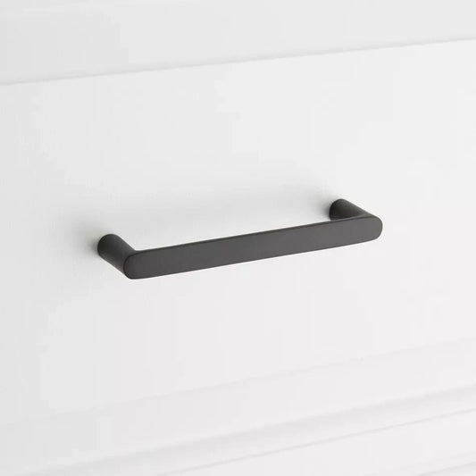 Signature Hardware - Novak - Thin Profile Brass Cabinet Pull-3-3/4"-Matte Black