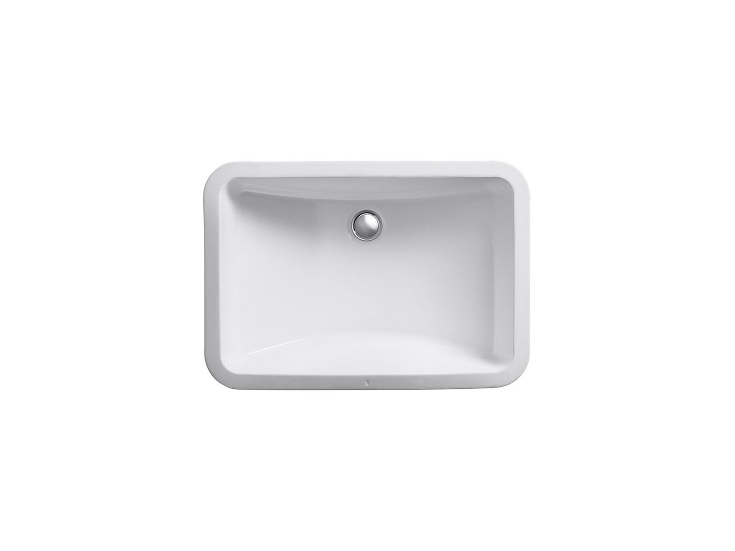 KOHLER 2214-0 Ladena Rectangular Undermount Bathroom Sink, 20-7/8" W X 14-3/8" L