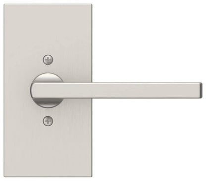 Baldwin FD.SQU.R.CFR.055 Square Two-Sided Dummy Door Lever Set Polished Nickel